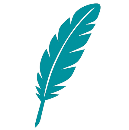 Wüstenschreibtisch Feder Türkise Feder, Symbol für Erinnerung die bleibt